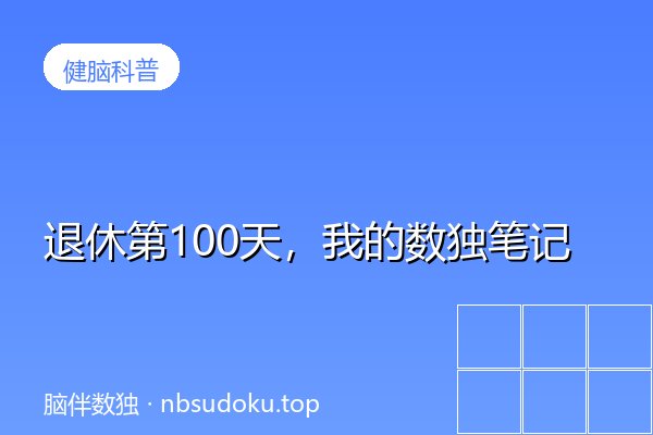 退休第100天，我的数独笔记